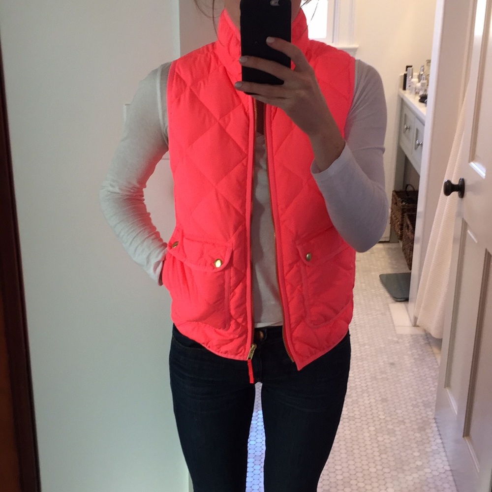 J.Crew "Excursion Puffer Vest" Pink